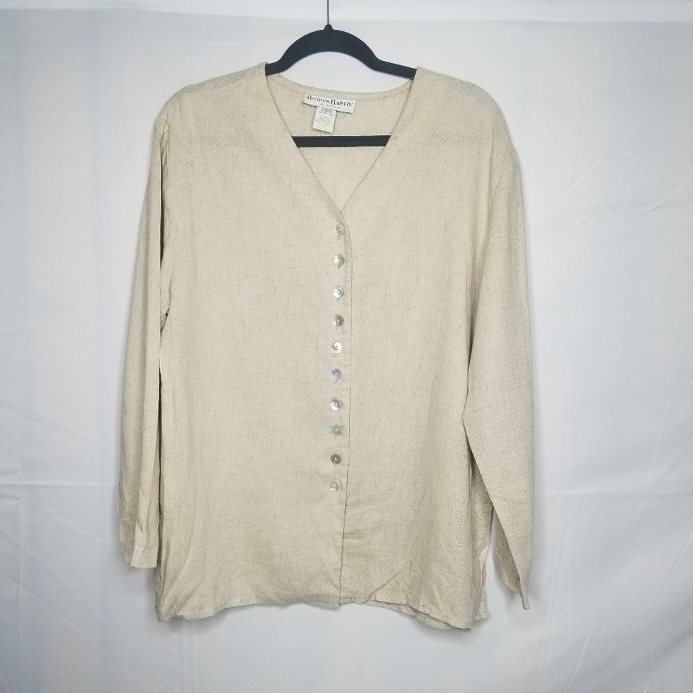Vtg Henry & Harvie Linen Blend Top